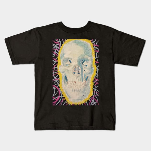 Skull painting Kids T-Shirt by SamsArtworks